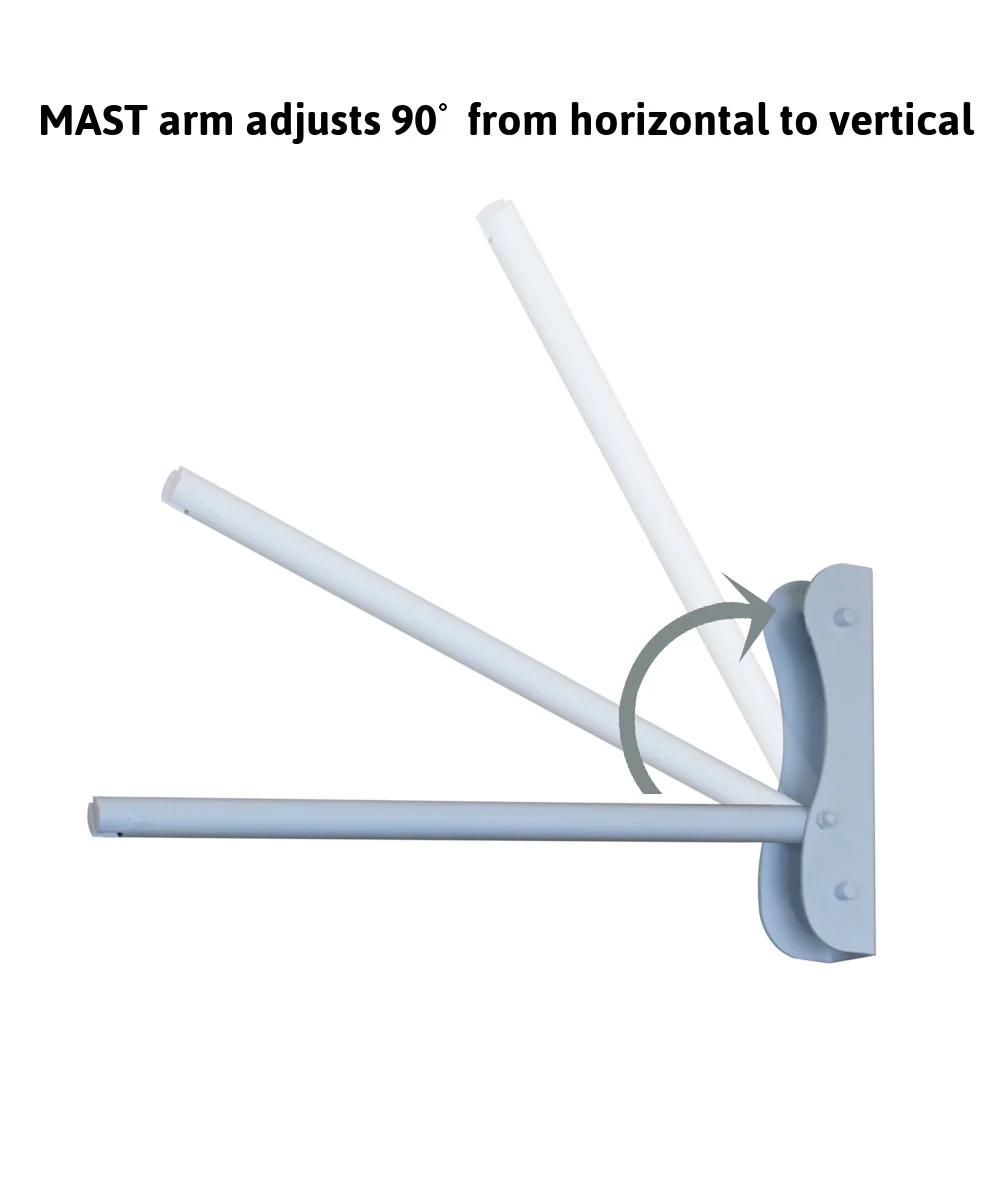 MAST Plug-In Wall Mount Pendant, 2 Light White Cord/Arm with Diffuser, Island Paradise Blue Shade 14x14x07 - Image 4