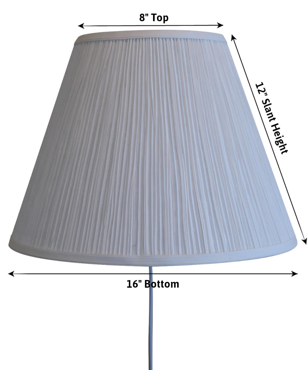 16"W Floating Shade Plug-In Wall Light White Mushroom Pleat - Image 2