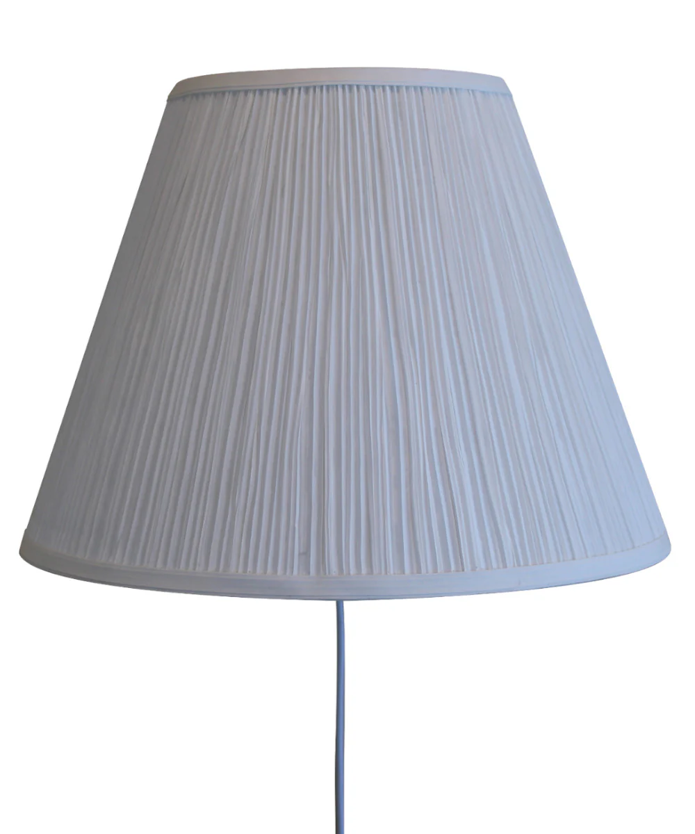 16"W Floating Shade Plug-In Wall Light White Mushroom Pleat - Image 4
