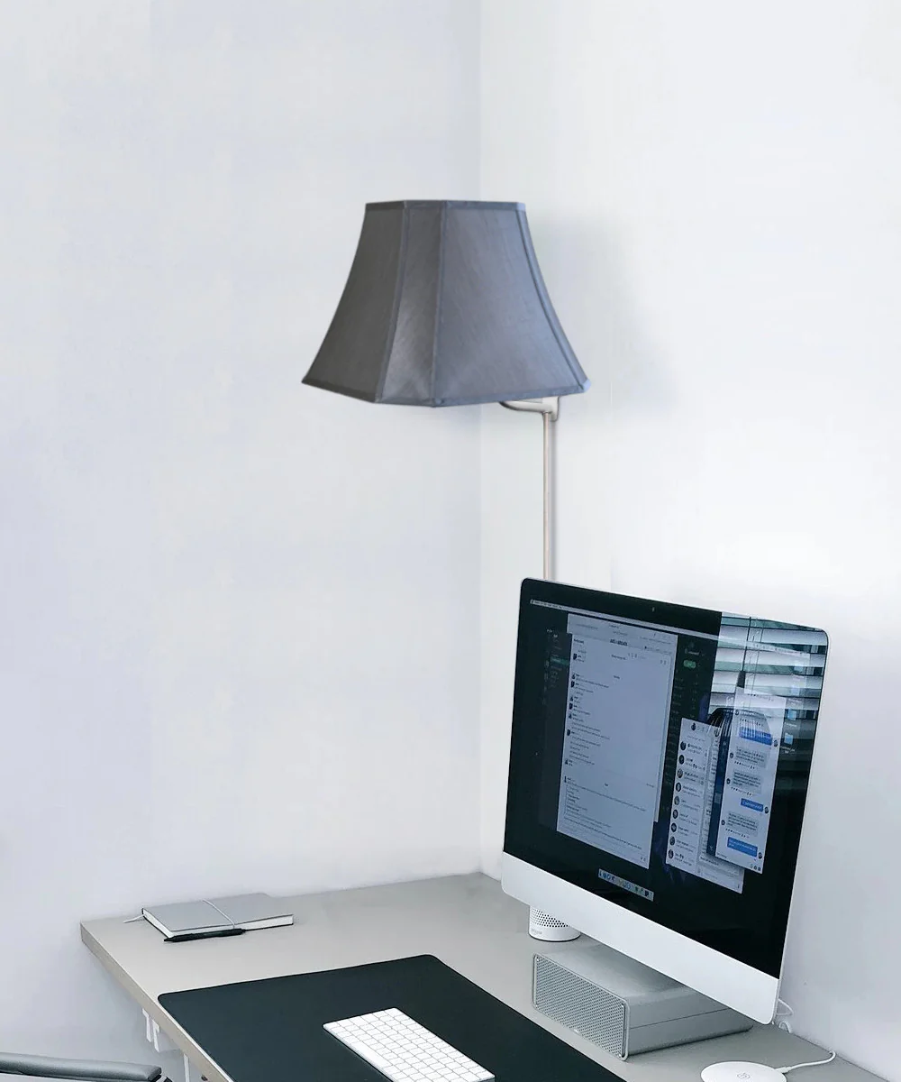 16"W Floating Shade Plug-In Wall Light Gray - Image 7