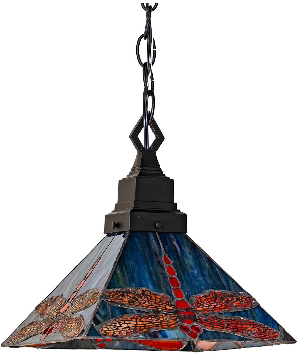 10" Square Prairie Dragonfly Pendant - Image 2