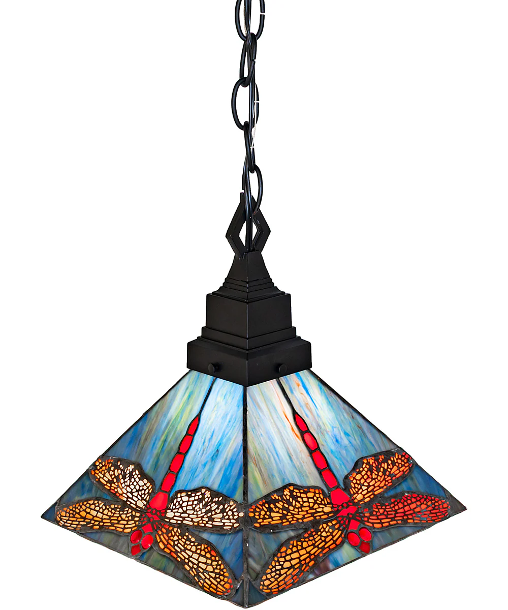 10" Square Prairie Dragonfly Pendant - Image 3