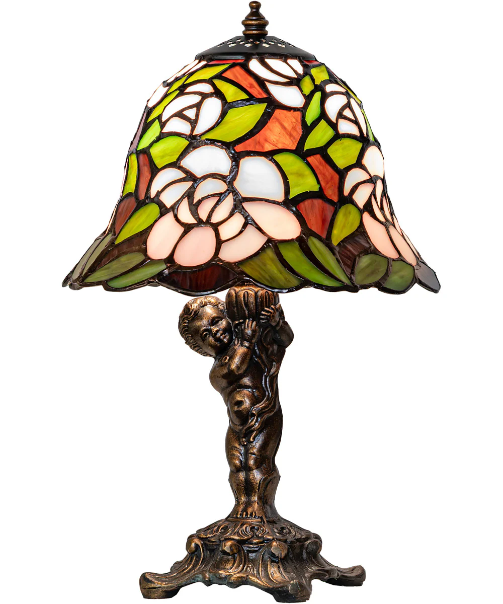12" High Begonia Cherub Accent Lamp