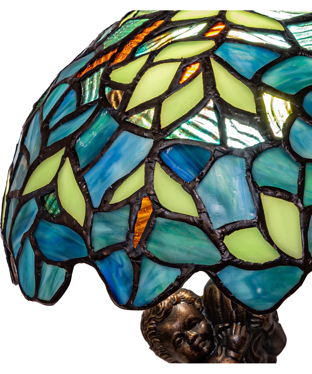 12" High Nightfall Wisteria Cherub Accent Lamp - Image 3