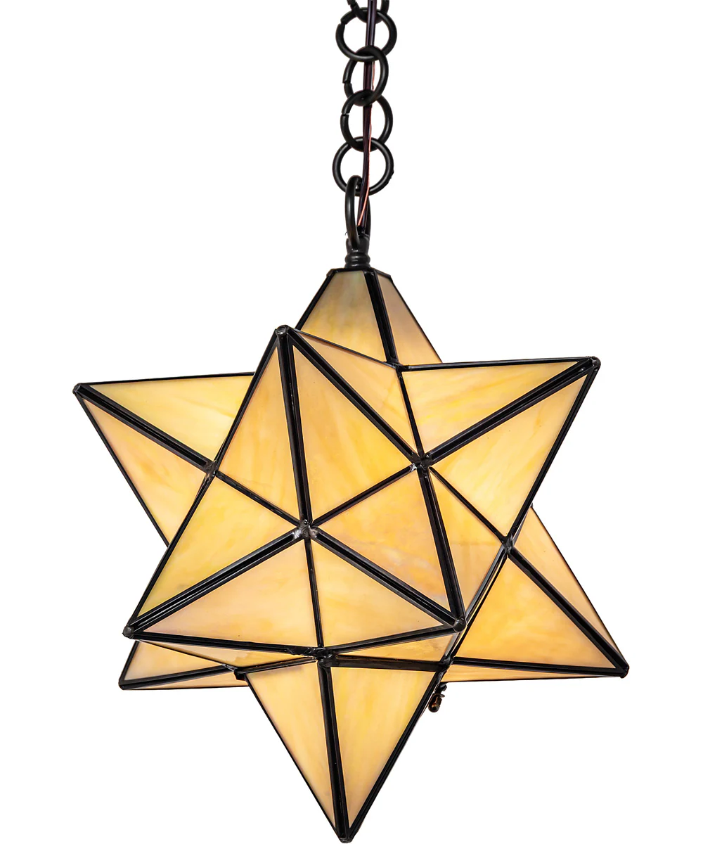 12" Wide Moravian Star Pendant