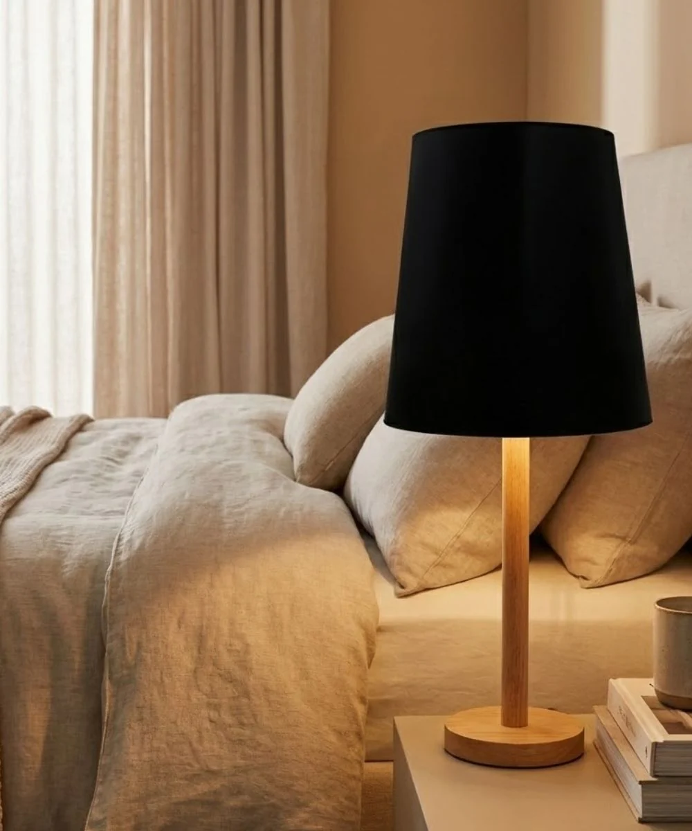 12x16x20 Black Parchment/Gold Foil Hardback Tapered Cylinder Lampshade - Image 2
