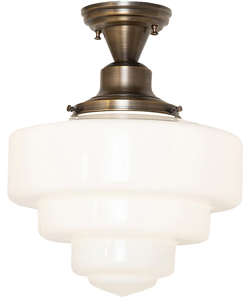 13.5" Wide Revival Schoolhouse Tiered Globe Flushmount