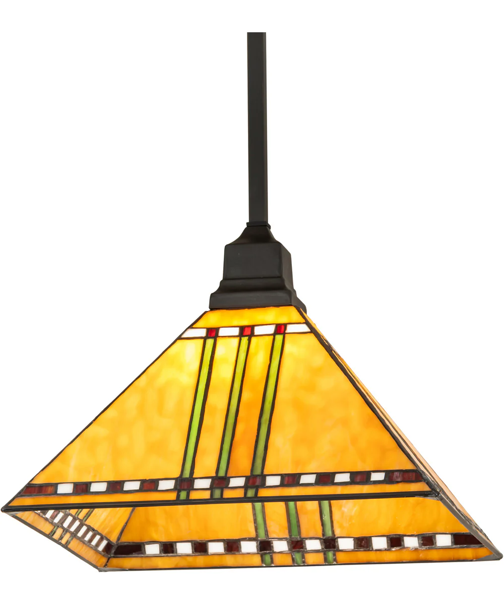 13" Square Prairie Corn Pendant