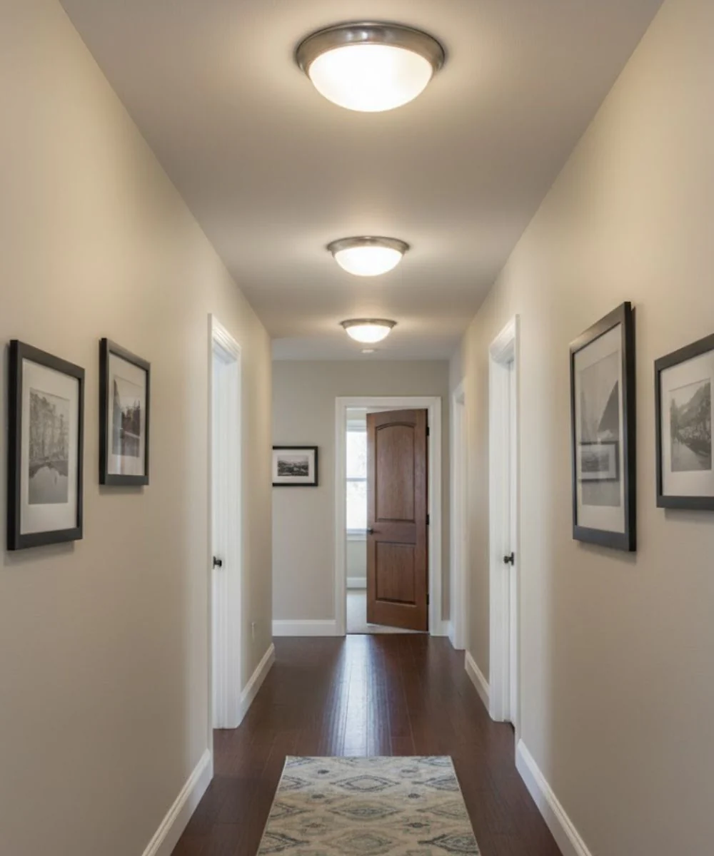 13"w 1-Light LED Flush Mount [6 PACK] Ceiling Lights Brushed Nickel Finish by RP Lighting - Image 2