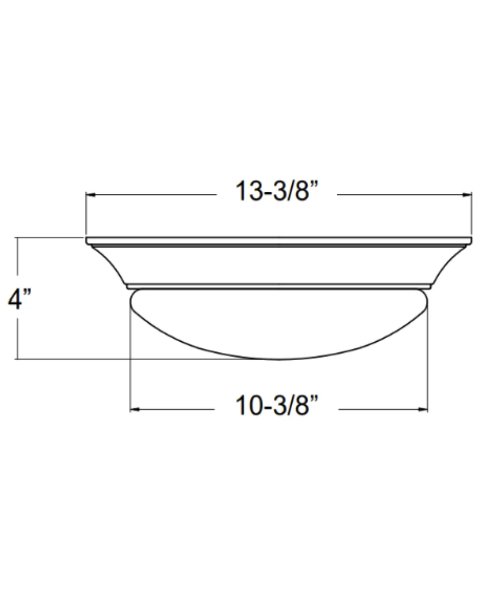 13"w 1-Light LED Flush Mount [6 PACK] Ceiling Lights Brushed Nickel Finish by RP Lighting - Image 7