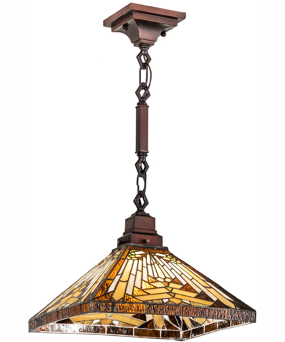 14" Square Nuevo Mission Pendant