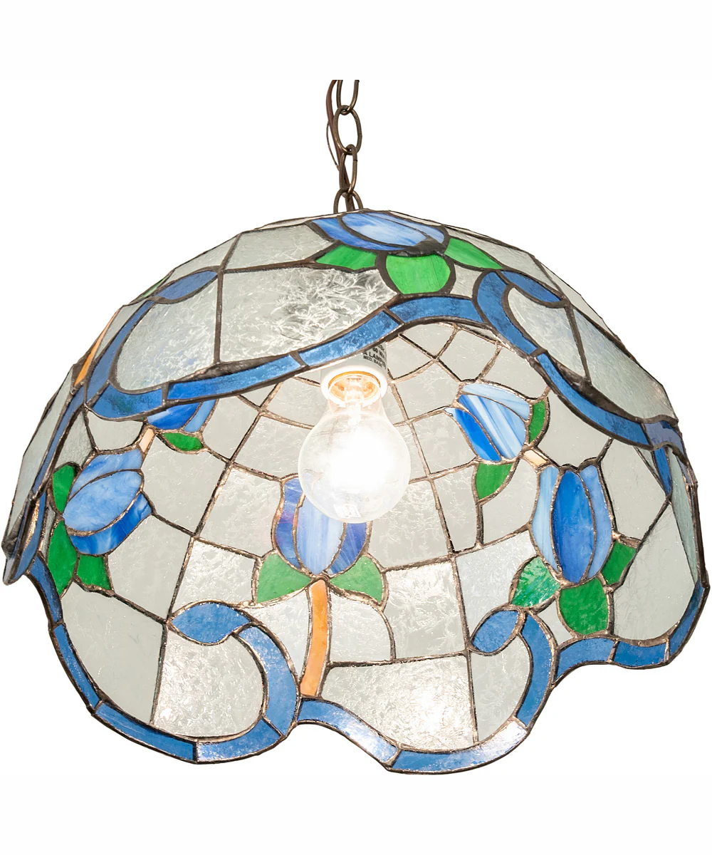 14" Wide Roseborder Pendant - Image 6