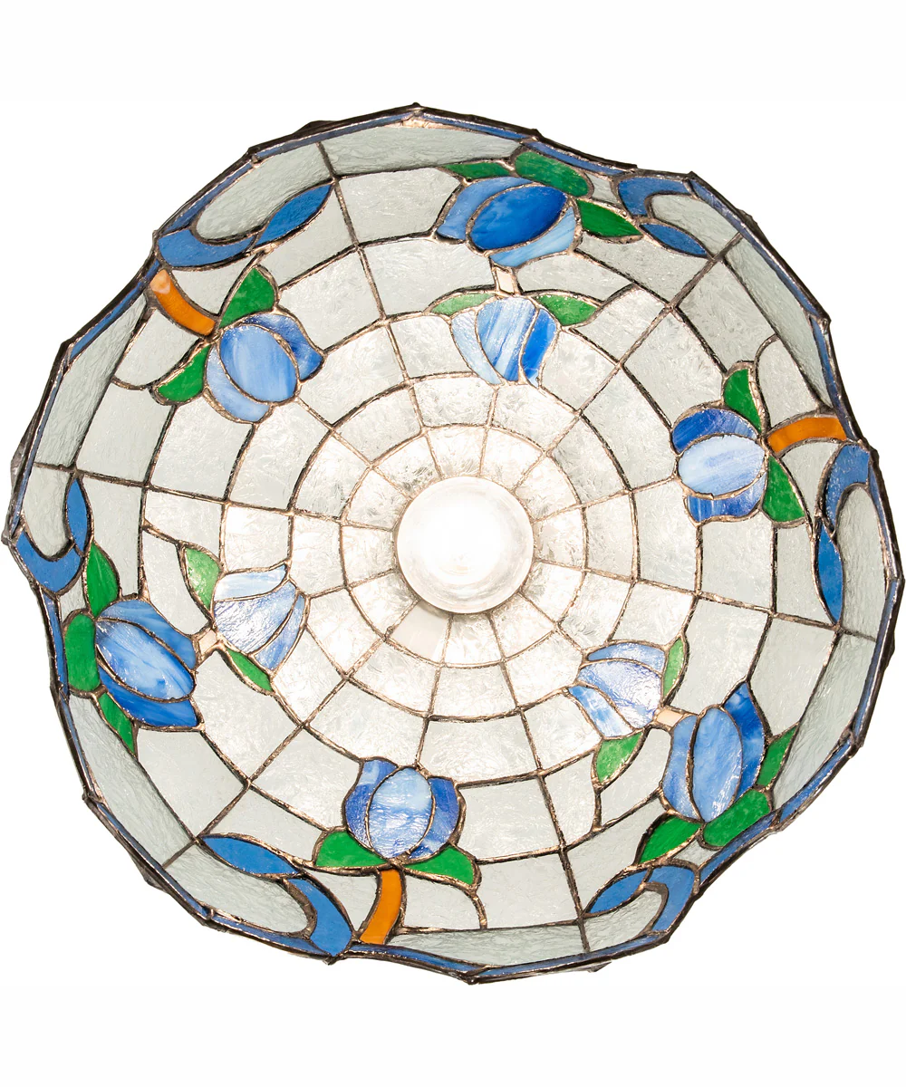 14" Wide Roseborder Pendant - Image 7