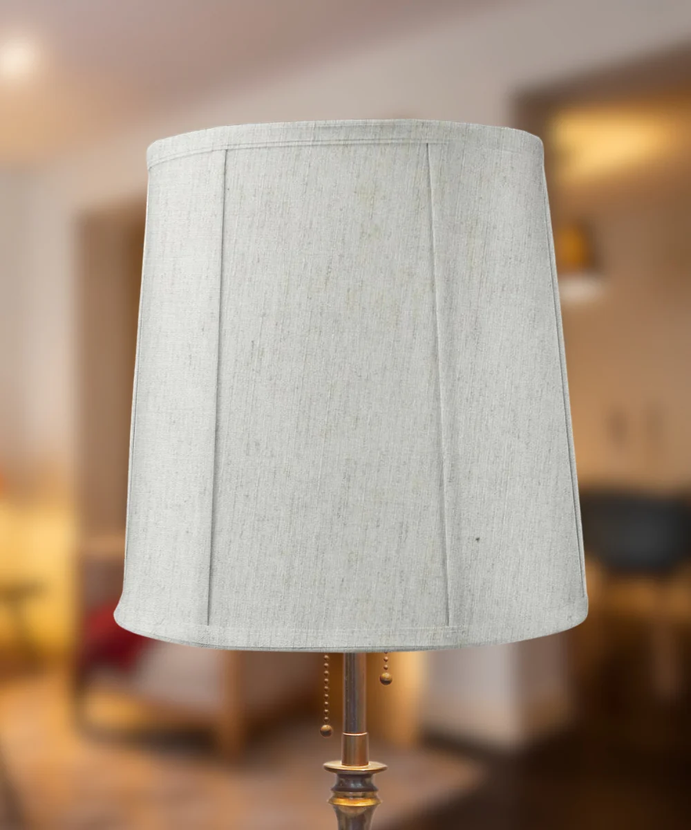 14"x16"x17" Tall Drum Lampshade Textured Oatmeal Fabric, Large Softback Cylinder for Tall Table Lamps - Image 4