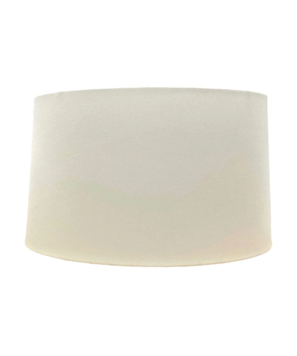 14x17x11 Cream Homespun/Rolled Edge Hardback Drum Lampshade