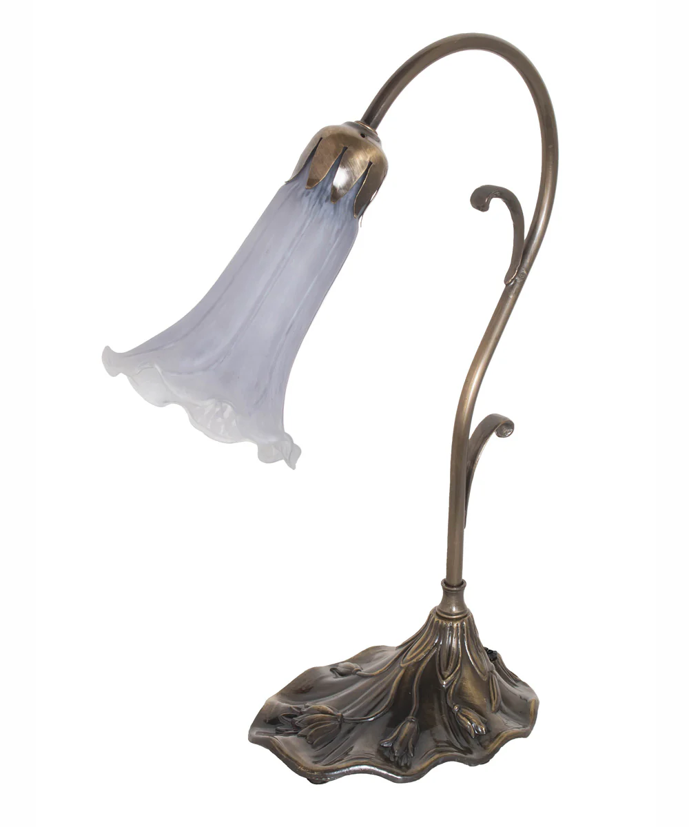 15" High Grey Pond Lily Accent Lamp - Image 3