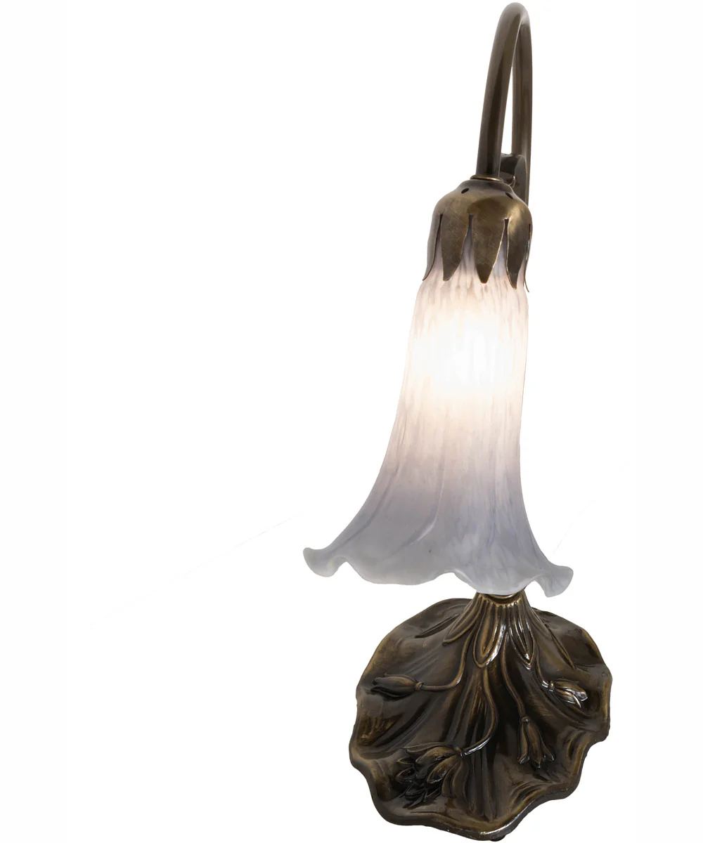 15" High Grey Pond Lily Accent Lamp - Image 4