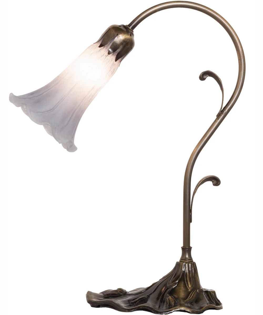 15" High Grey Pond Lily Accent Lamp - Image 7