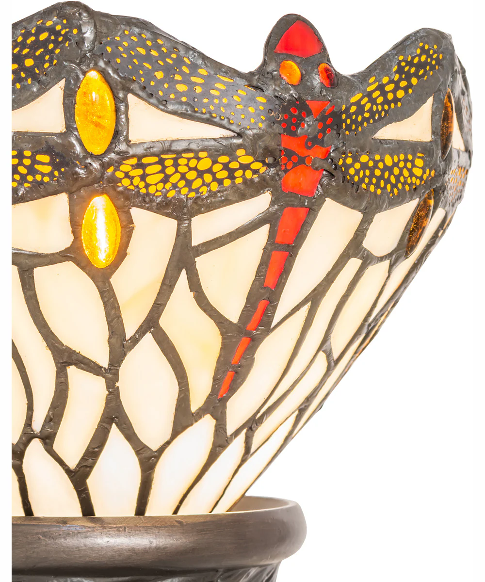 15" High Tiffany Hanginghead Dragonfly Mini Lamp - Image 6