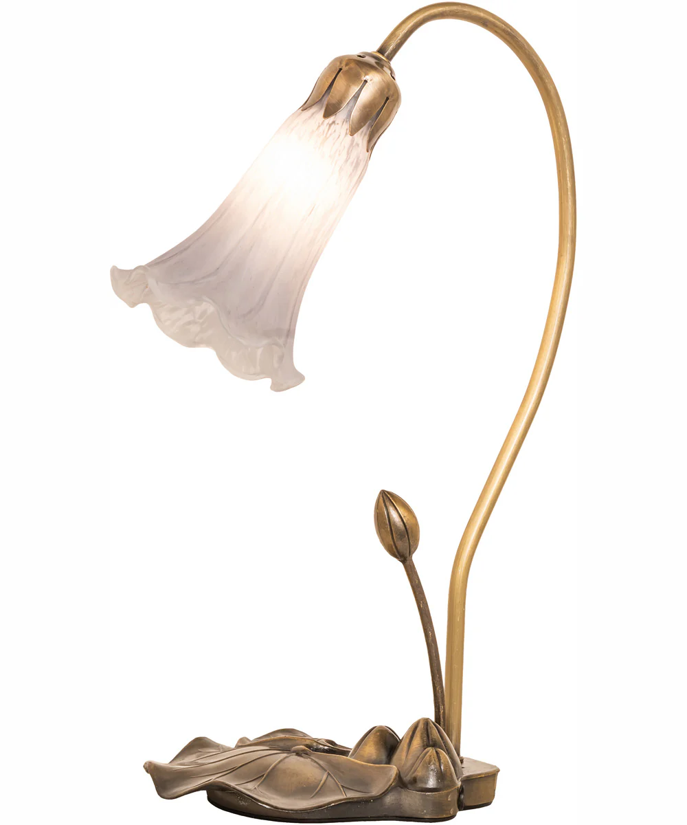 16" High Gray Tiffany Pond Lily Accent Lamp - Image 2