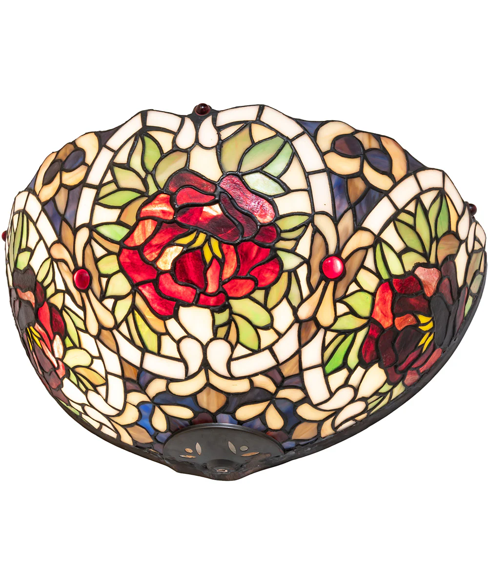 16" Wide Renaissance Rose Wall Sconce - Image 5