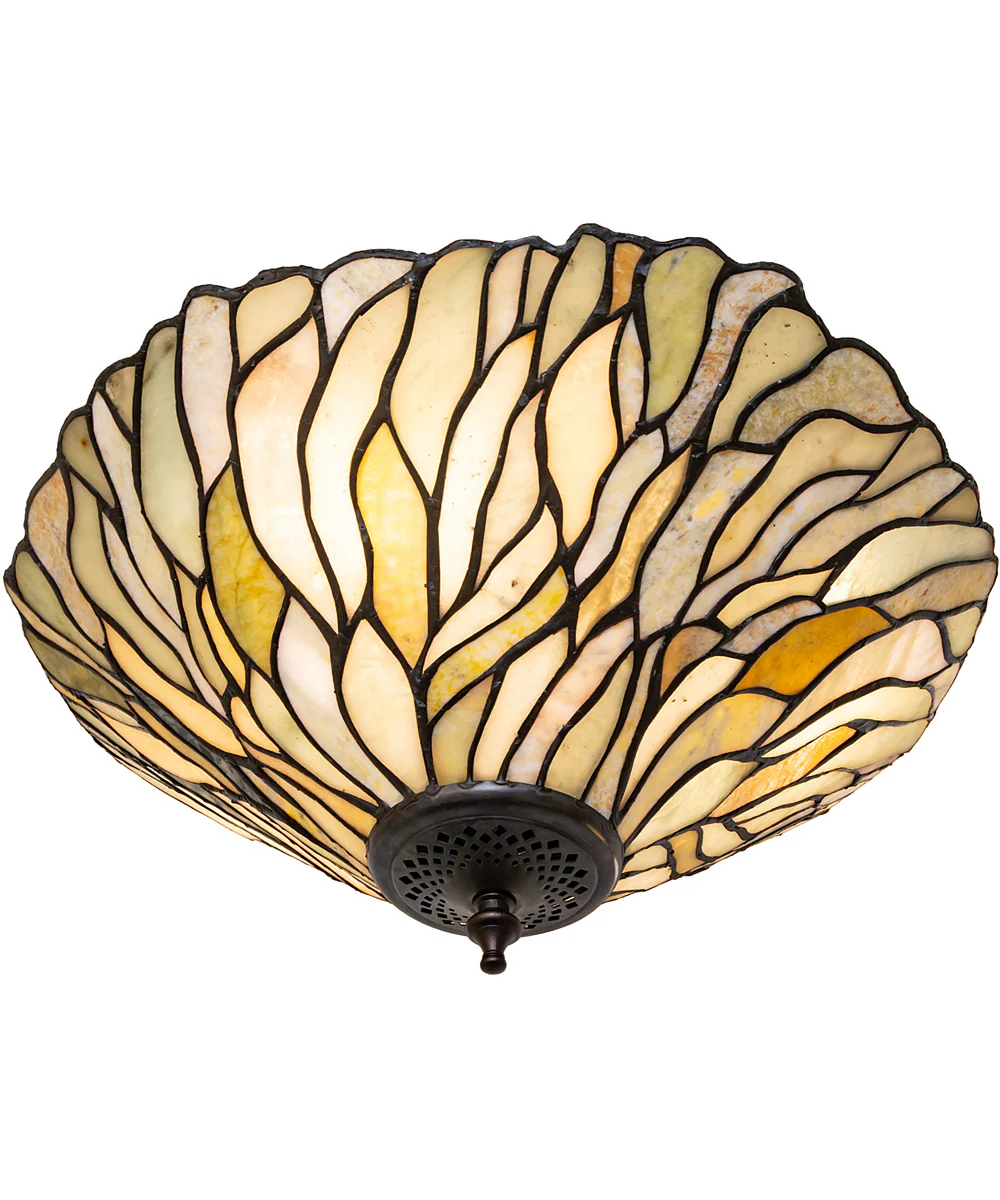 16" Wide Willow Jadestone Flush Mount - Image 5