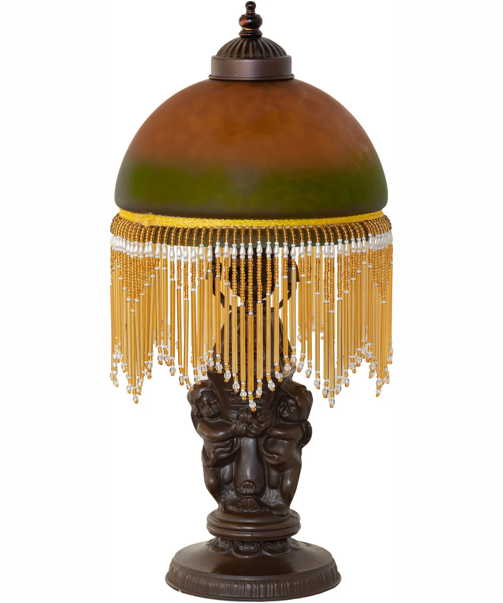 17" High Roussillon Cherub With Lantern Mini Lamp - Image 3