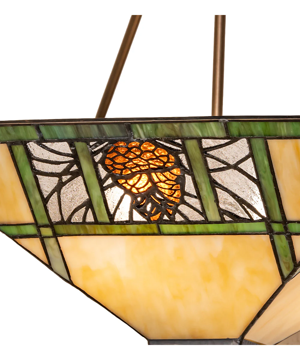 17" Square Pinecone Ridge Semi-Flush Mount - Image 7