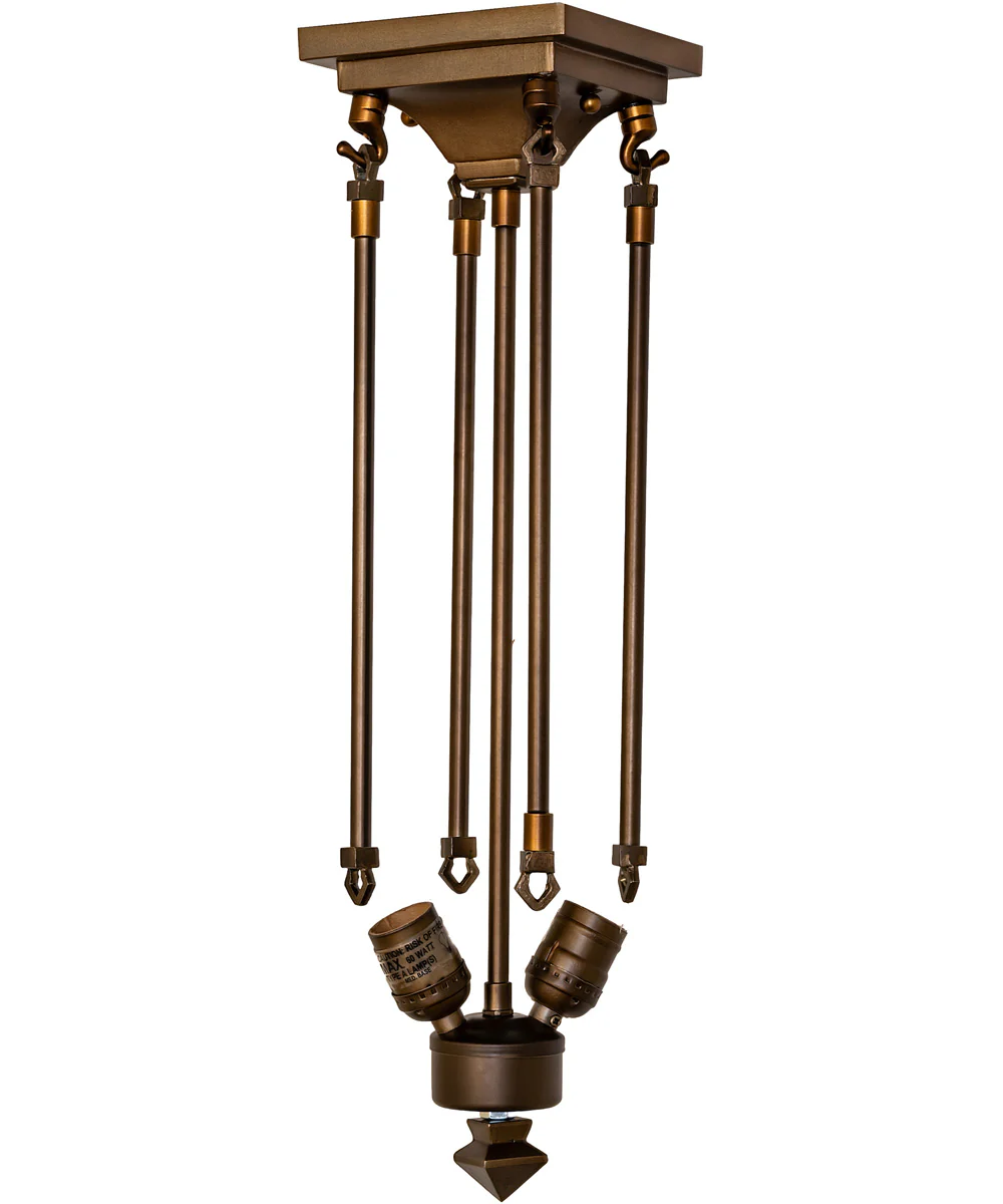 17" Square Pinecone Ridge Semi-Flush Mount - Image 8