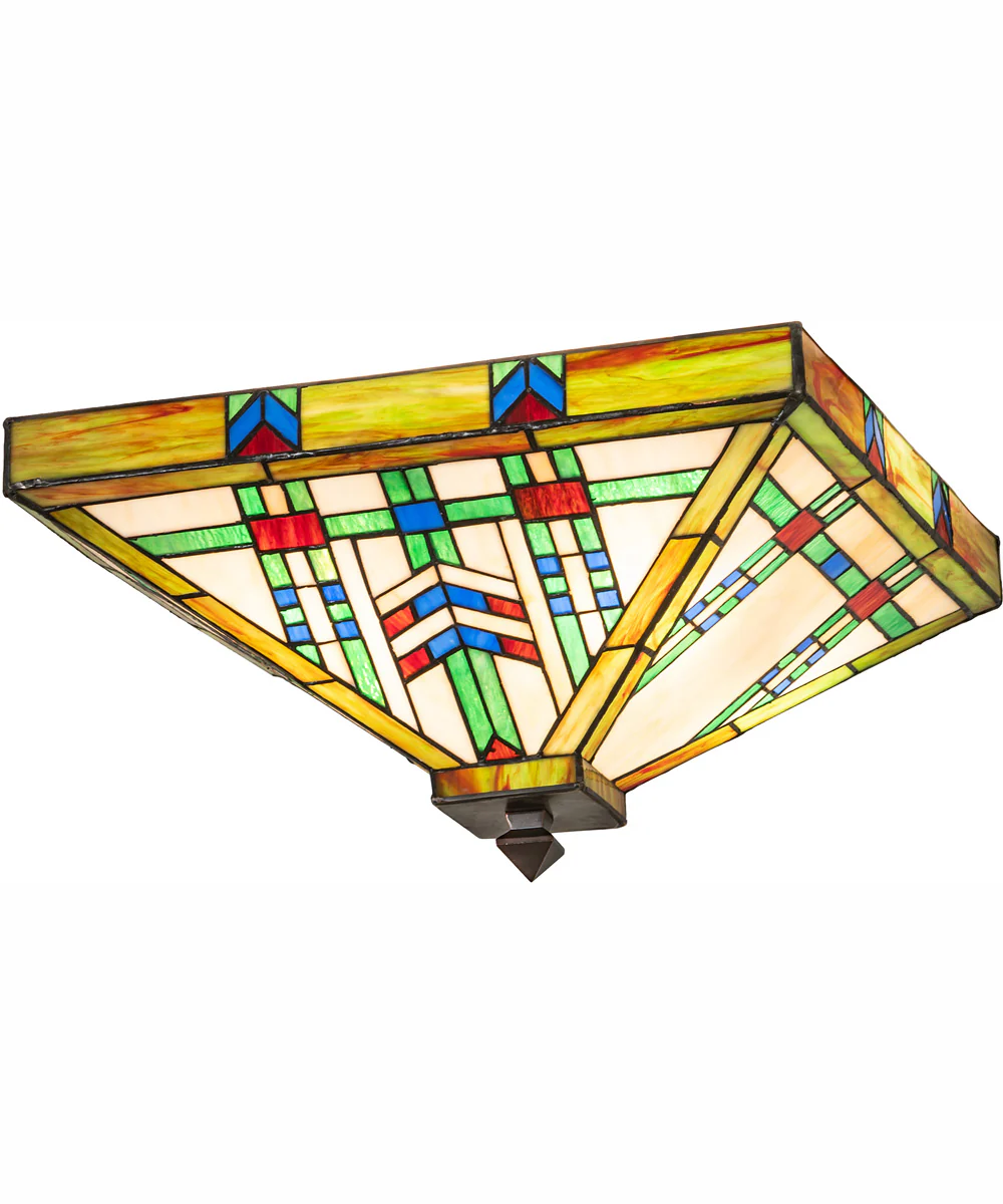 17" Square Prairie Wheat Flushmount - Image 2