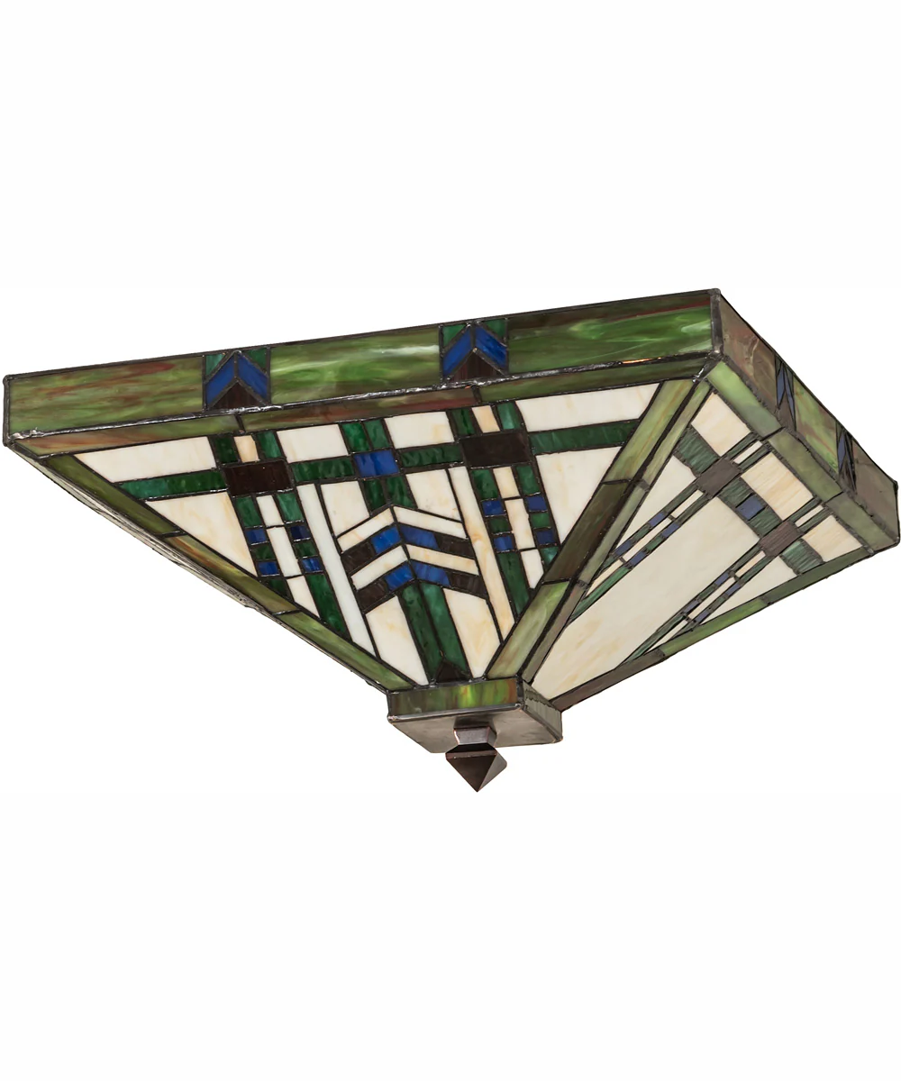 17" Square Prairie Wheat Flushmount - Image 3