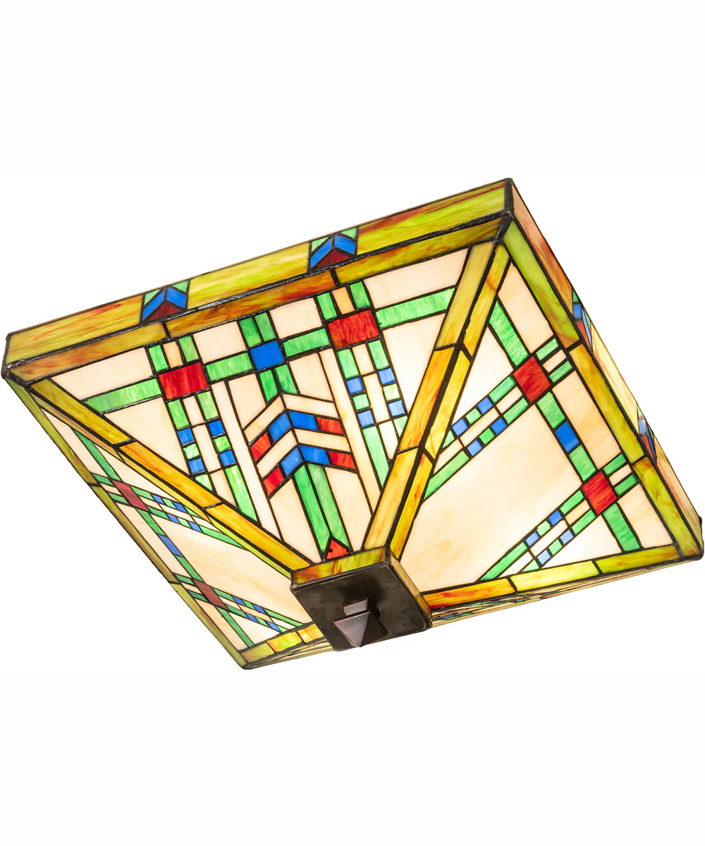 17" Square Prairie Wheat Flushmount - Image 6