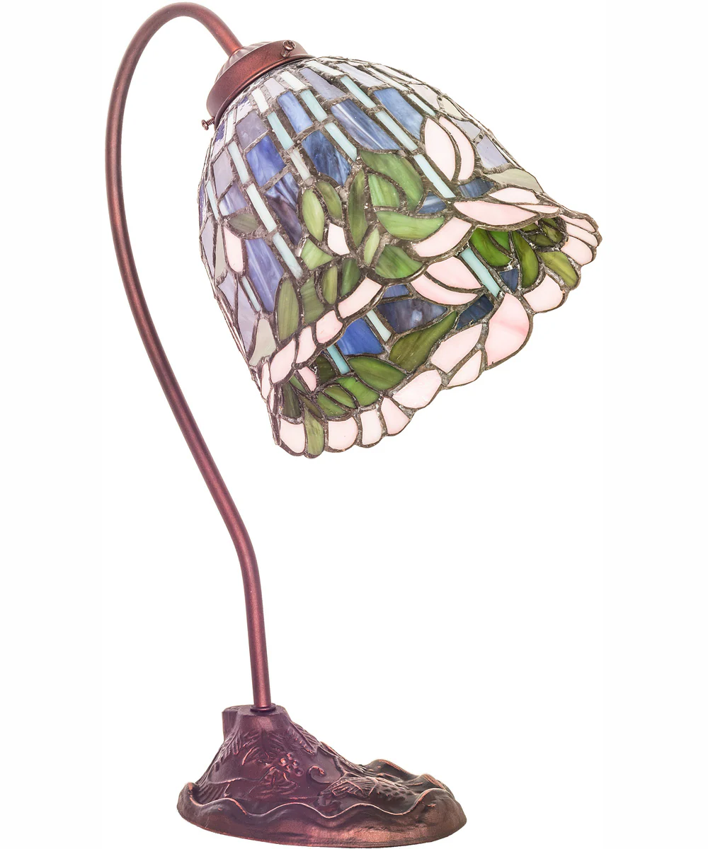 18" High Tiffany Flowering Lotus Desk Lamp - Image 3