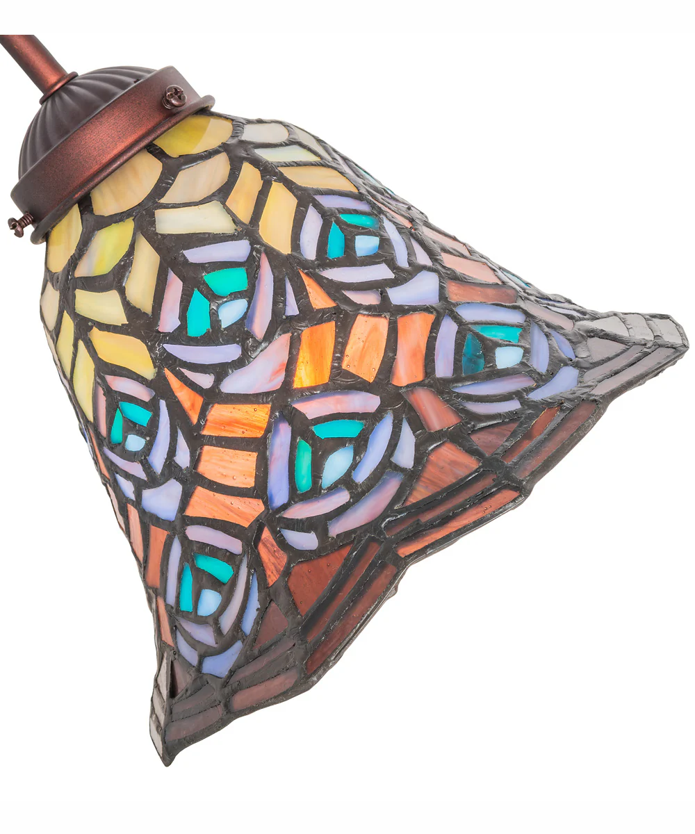 18" High Tiffany Peacock Feather Desk Lamp - Image 4