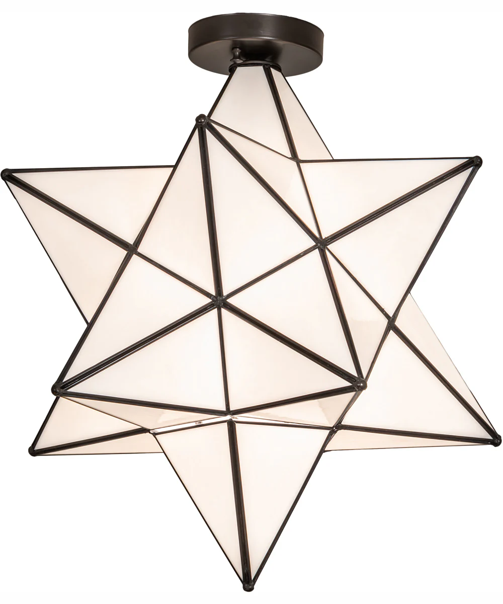 18" Wide Moravian Star Flushmount