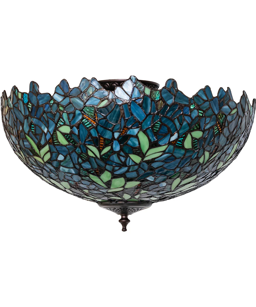 18" Wide Nightfall Wisteria Flushmount - Image 2