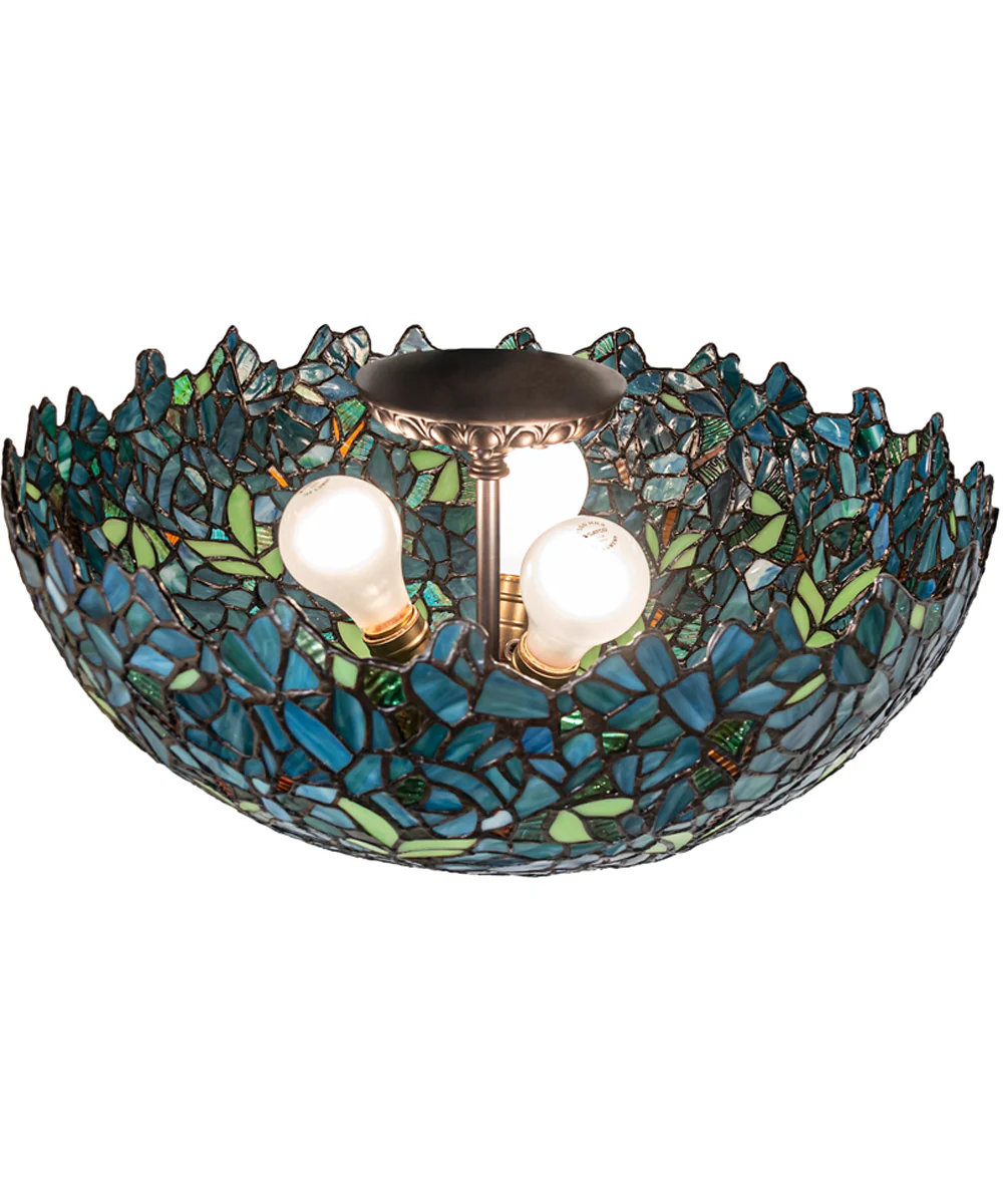 18" Wide Nightfall Wisteria Flushmount - Image 3