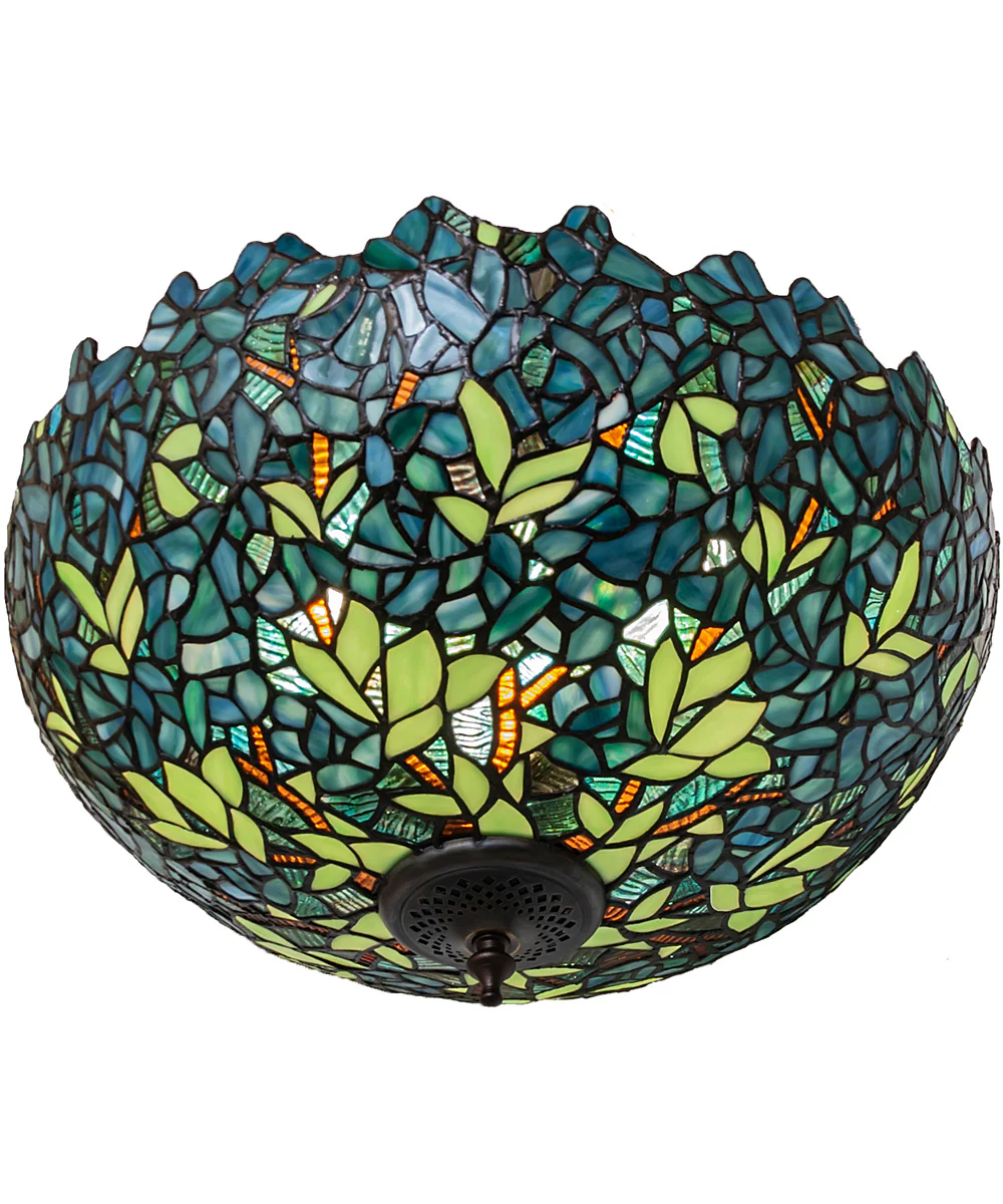 18" Wide Nightfall Wisteria Flushmount - Image 5