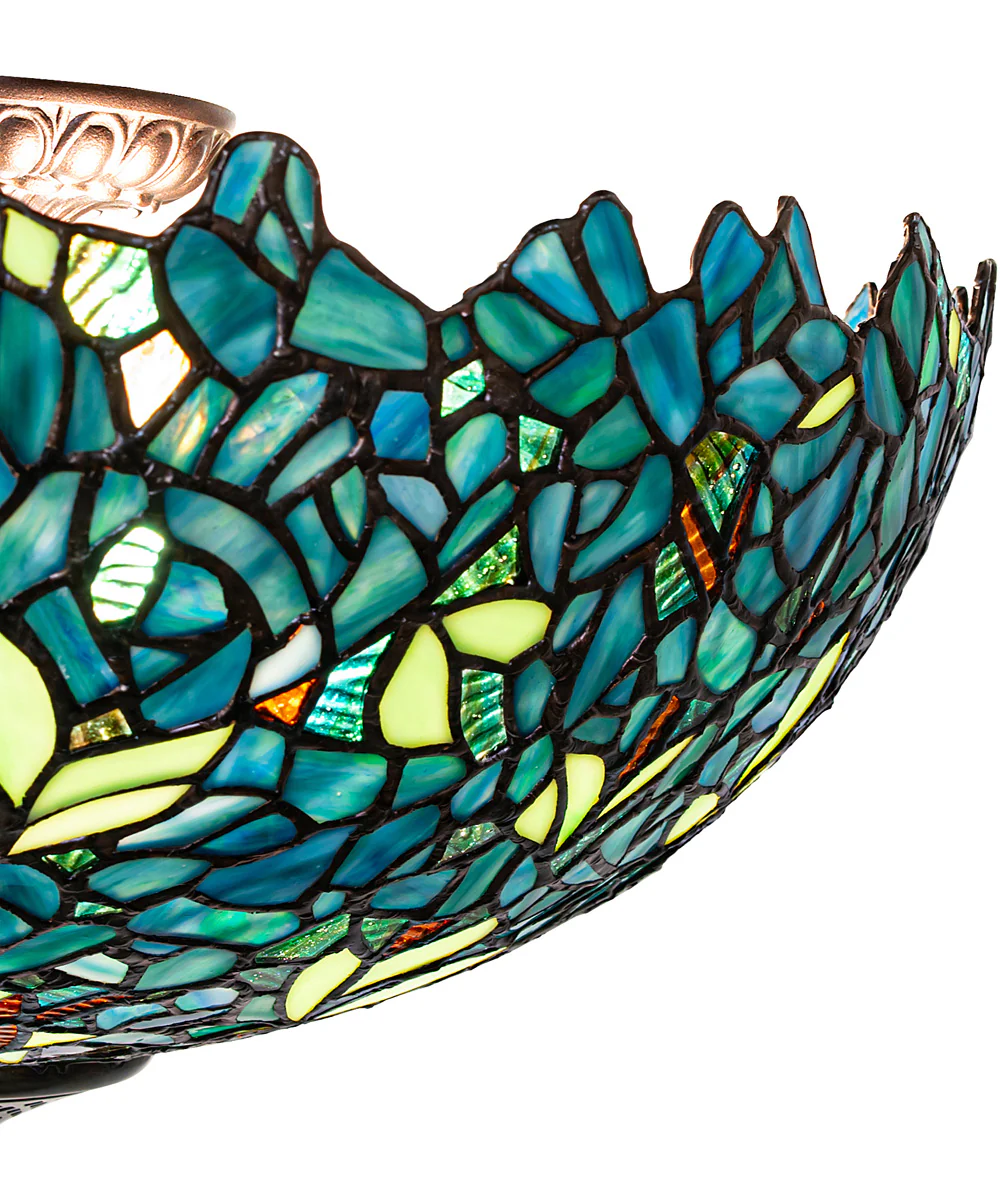 18" Wide Nightfall Wisteria Flushmount - Image 7