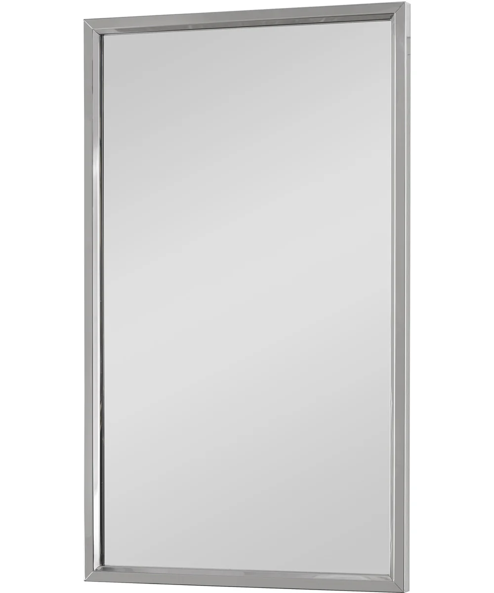 18x30" Wall Mirror in Stainless Steel - Image 3