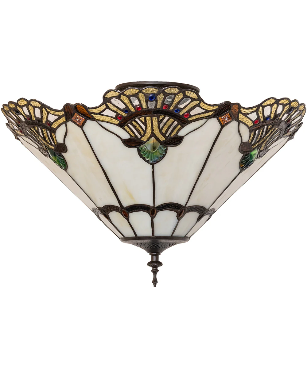 20" Wide Shell with Jewels Flush Mount - Image 2
