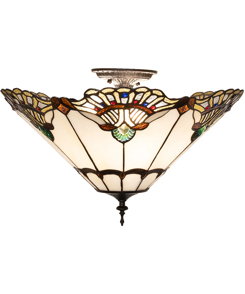 20" Wide Shell with Jewels Flush Mount - Image 4