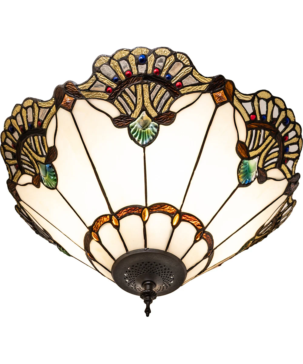 20" Wide Shell with Jewels Flush Mount - Image 5