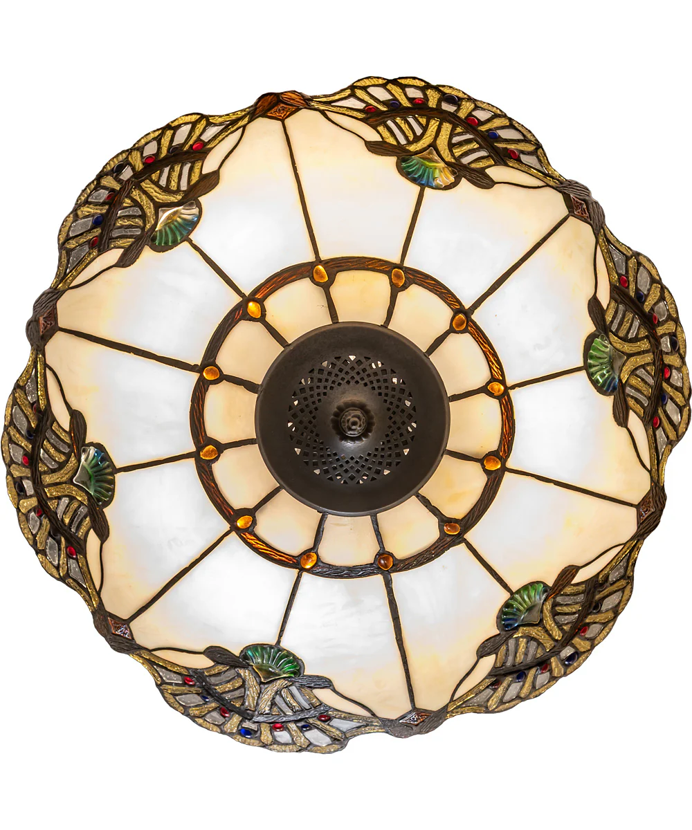 20" Wide Shell with Jewels Flush Mount - Image 6