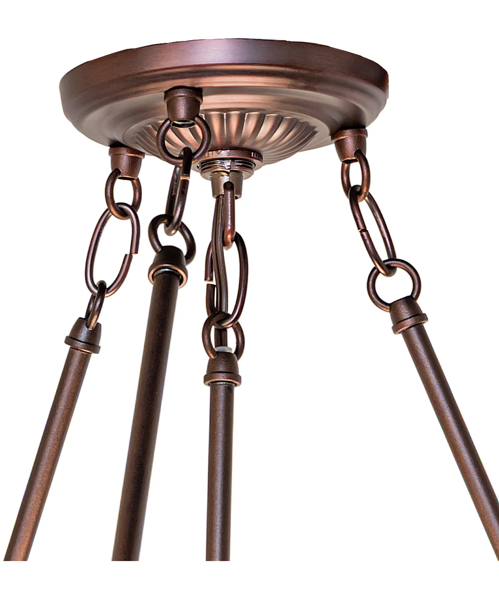 20" Wide Shell with Jewels Semi-Flush Mount - Image 8