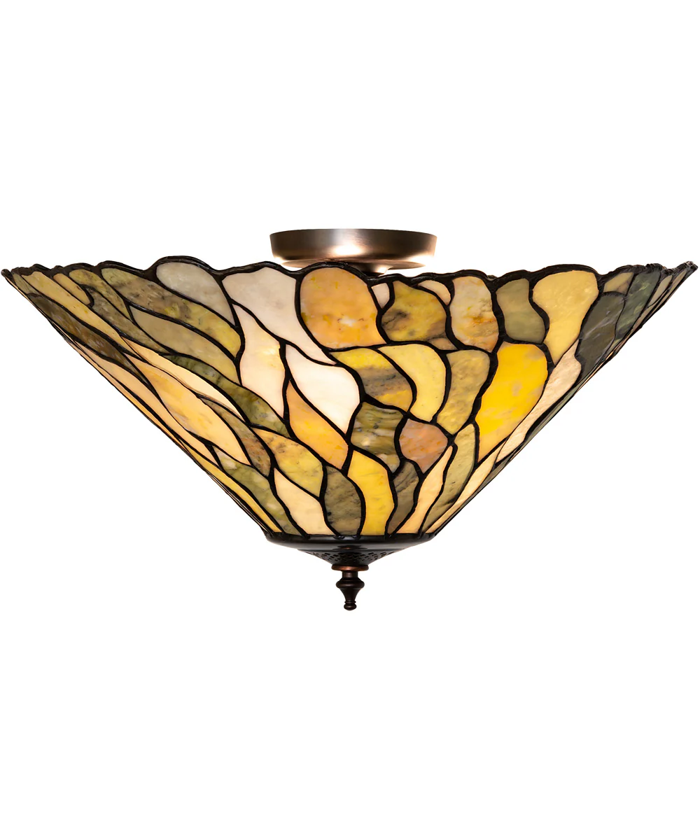 20" Wide Willow Jadestone Flushmount