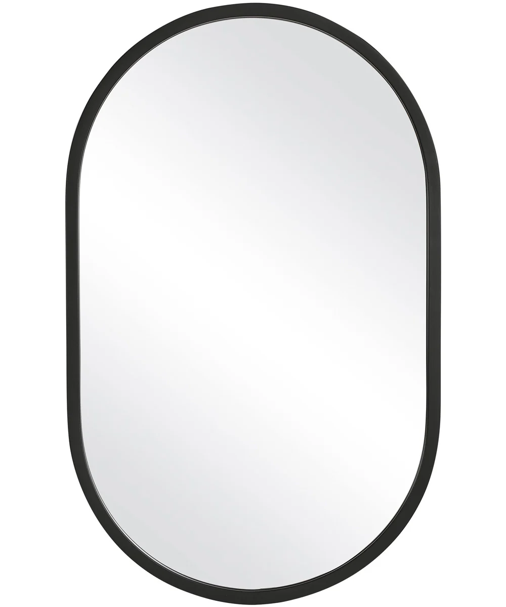 20x32" Wall Mirror in Matte Black