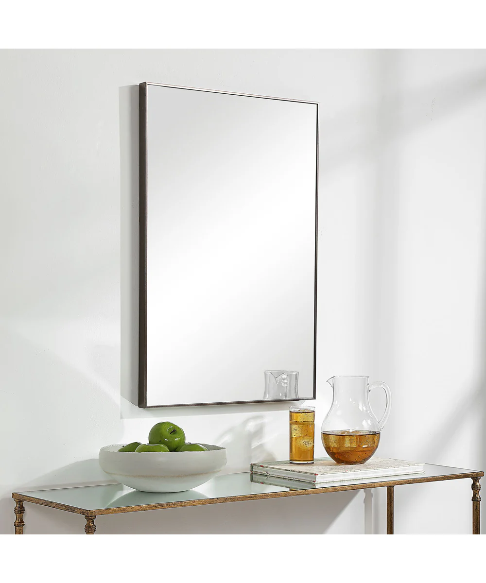 21x31" Wall Mirror in Gunmetal - Image 2