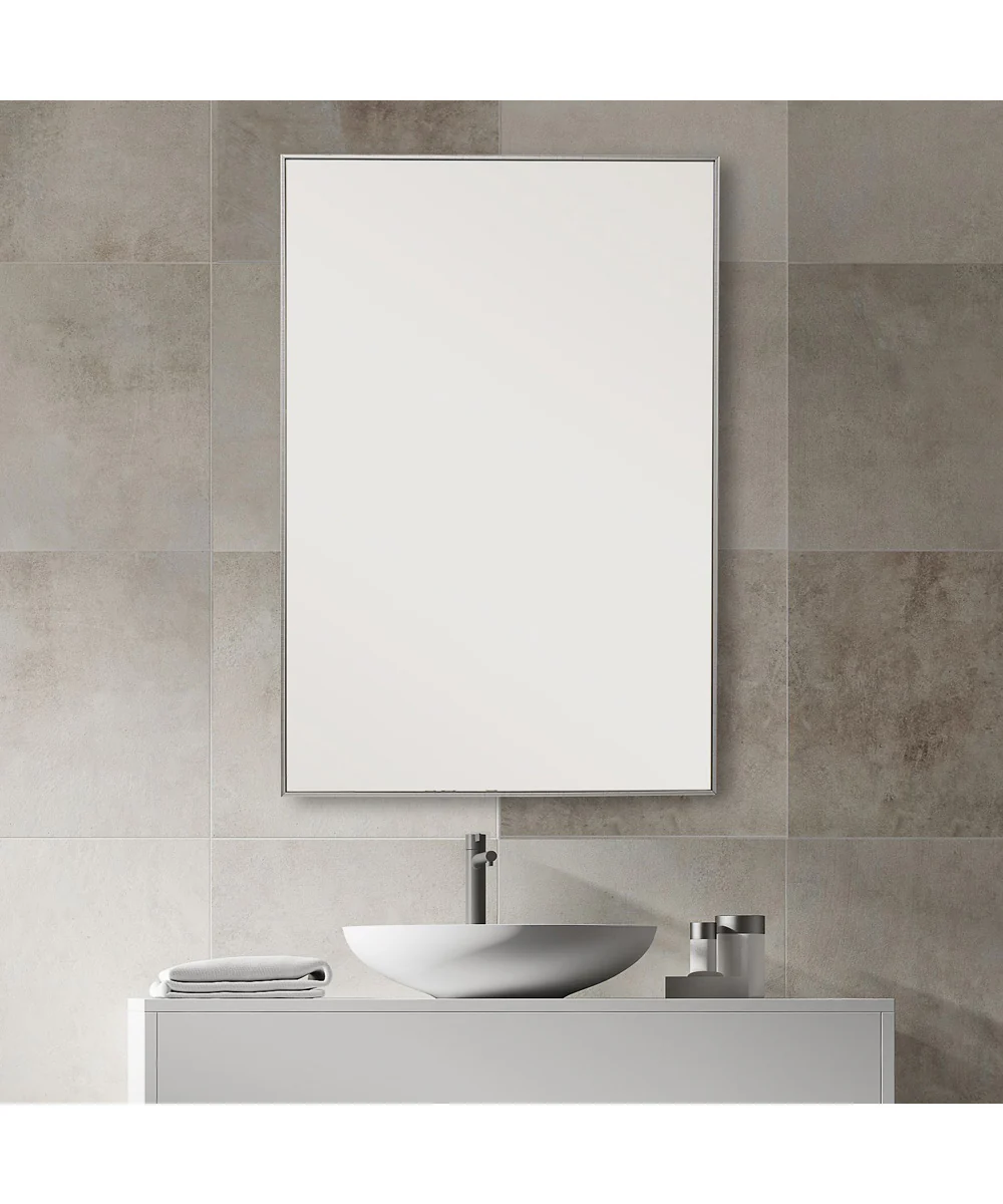 21x31" Wall Mirror with Silver Finish - Image 2