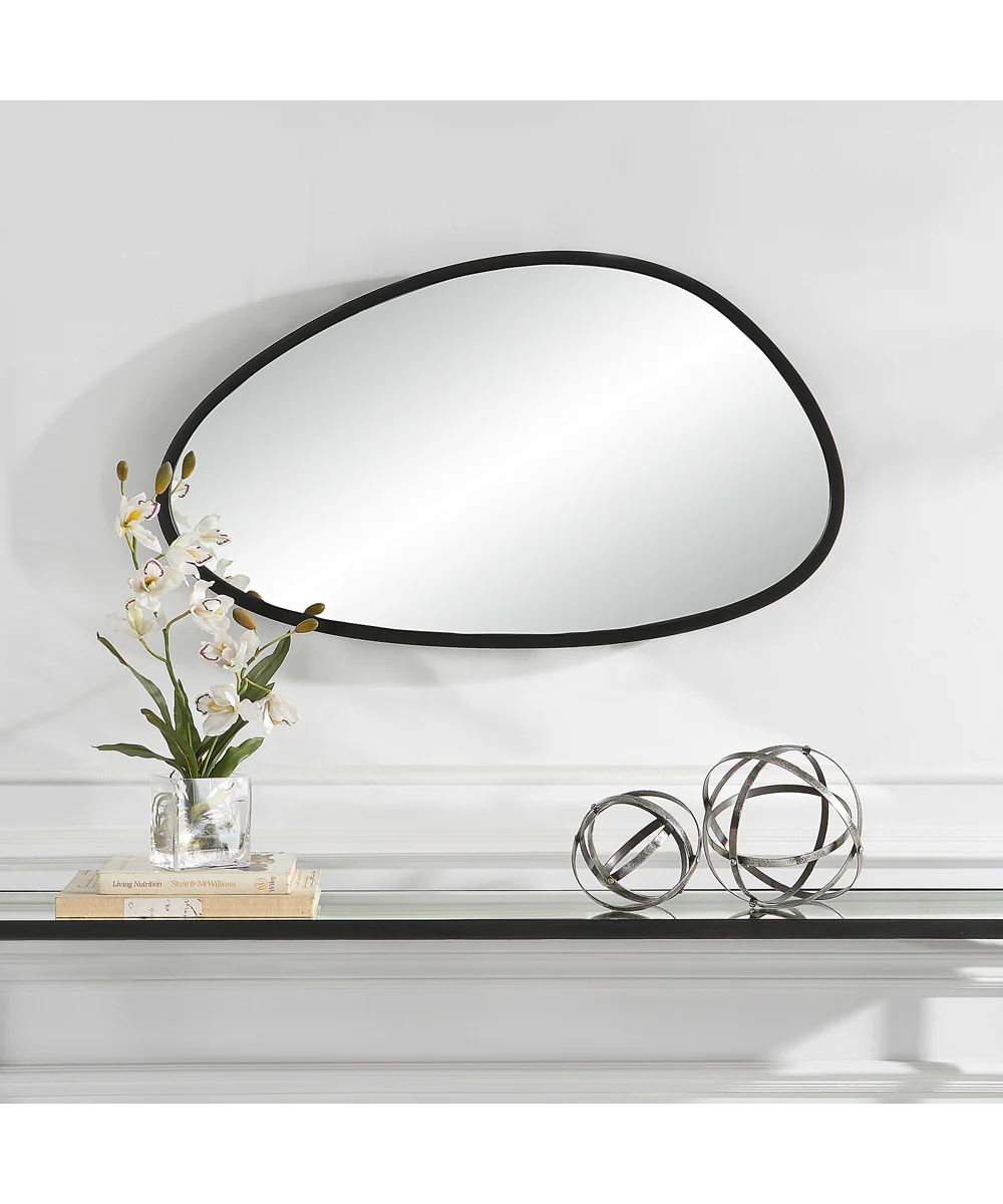 21x36" Wall Mirror Matte Black - Image 2